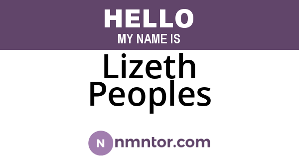 Lizeth Peoples