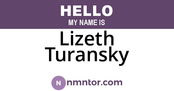Lizeth Turansky
