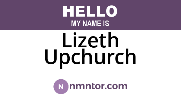 Lizeth Upchurch