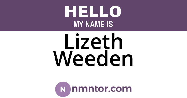 Lizeth Weeden