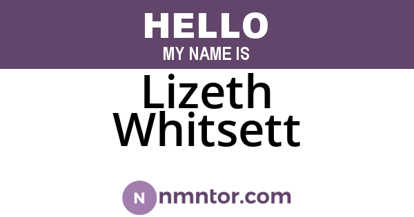 Lizeth Whitsett