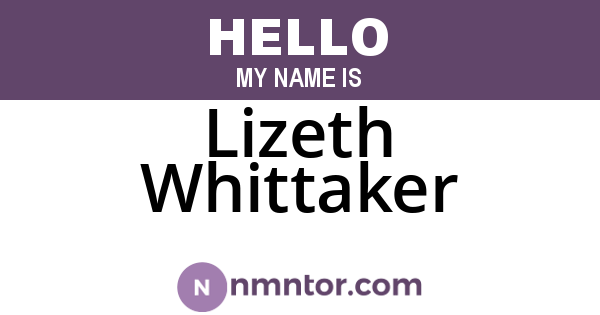 Lizeth Whittaker