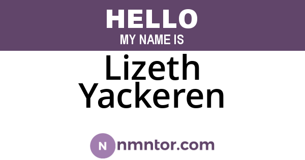 Lizeth Yackeren