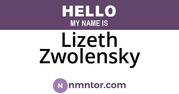 Lizeth Zwolensky