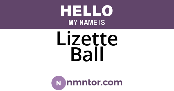 Lizette Ball
