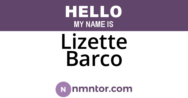 Lizette Barco
