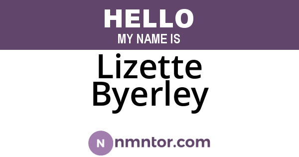 Lizette Byerley