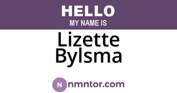 Lizette Bylsma