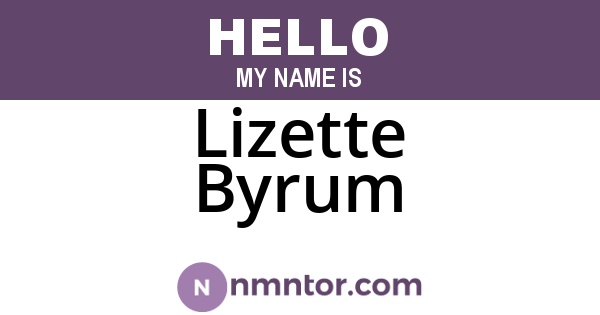 Lizette Byrum