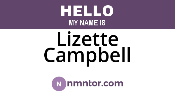 Lizette Campbell