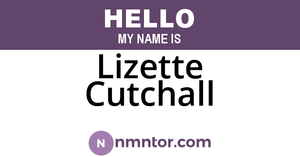 Lizette Cutchall