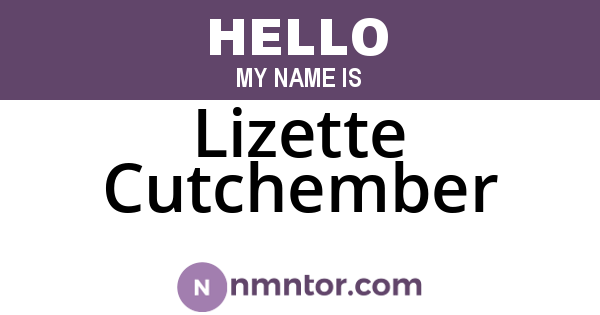Lizette Cutchember