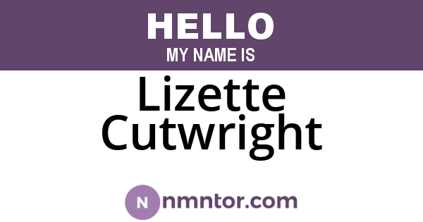 Lizette Cutwright