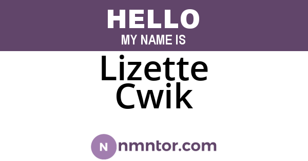 Lizette Cwik