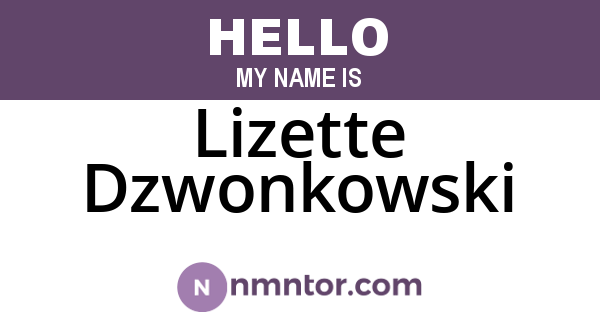 Lizette Dzwonkowski