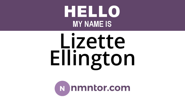 Lizette Ellington
