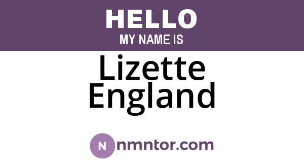 Lizette England