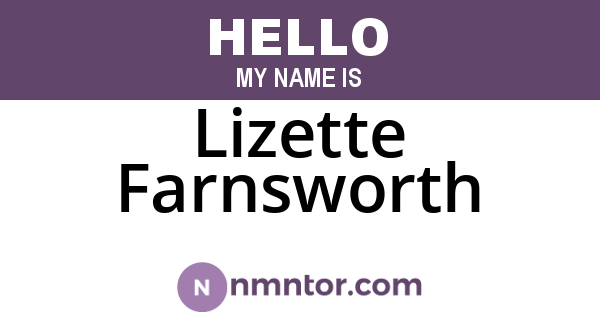 Lizette Farnsworth