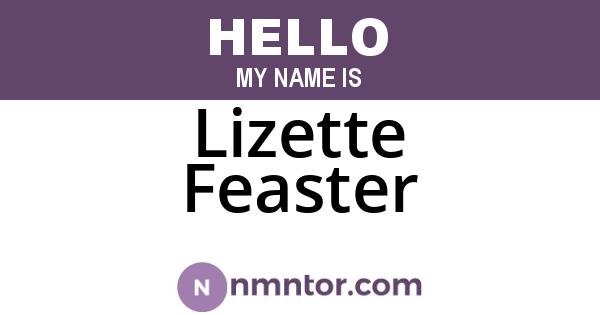 Lizette Feaster