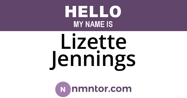 Lizette Jennings