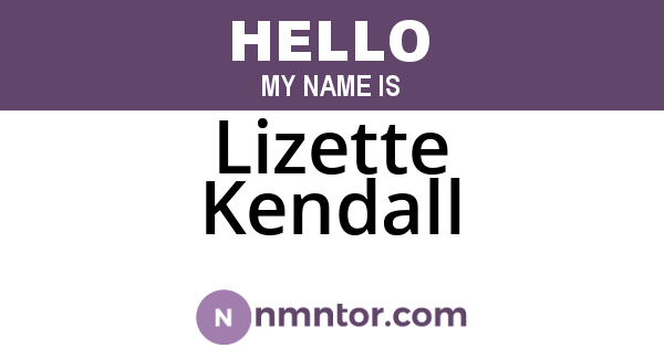 Lizette Kendall