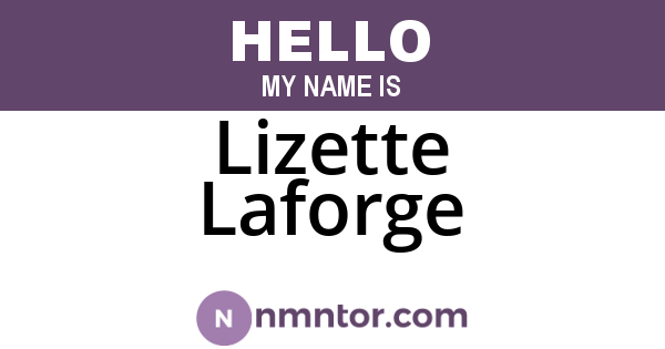 Lizette Laforge