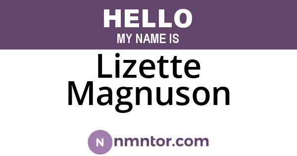 Lizette Magnuson