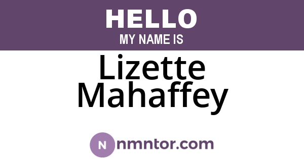 Lizette Mahaffey