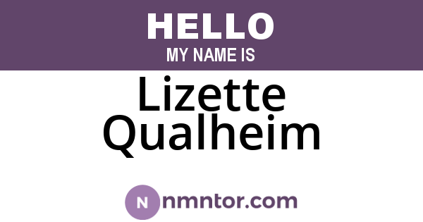 Lizette Qualheim