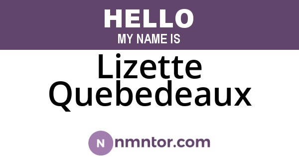 Lizette Quebedeaux