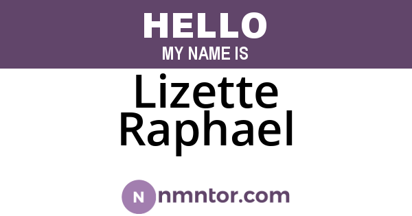Lizette Raphael