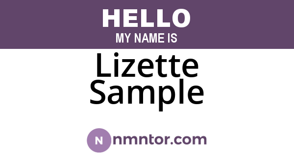 Lizette Sample