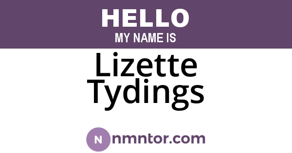 Lizette Tydings