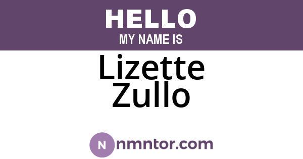 Lizette Zullo