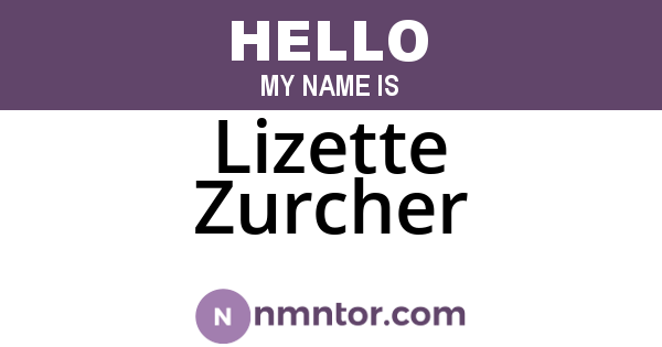 Lizette Zurcher