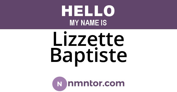 Lizzette Baptiste