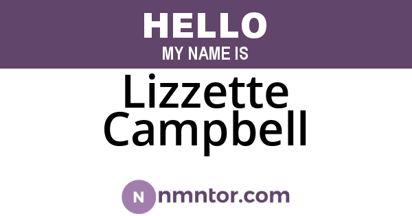 Lizzette Campbell