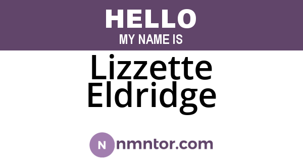 Lizzette Eldridge