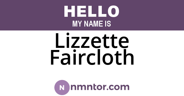 Lizzette Faircloth