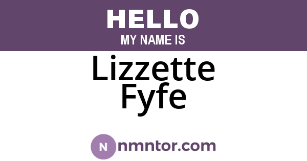 Lizzette Fyfe
