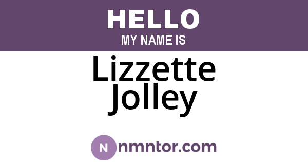 Lizzette Jolley