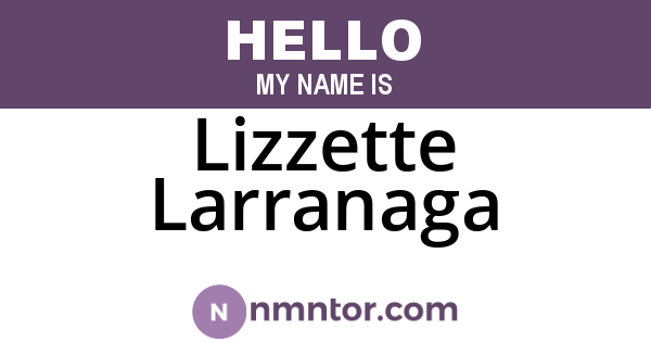 Lizzette Larranaga