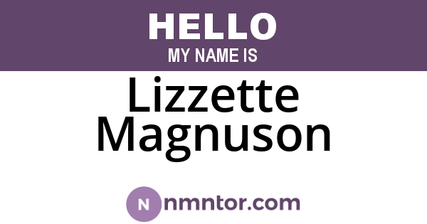 Lizzette Magnuson