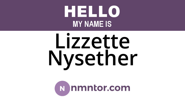 Lizzette Nysether