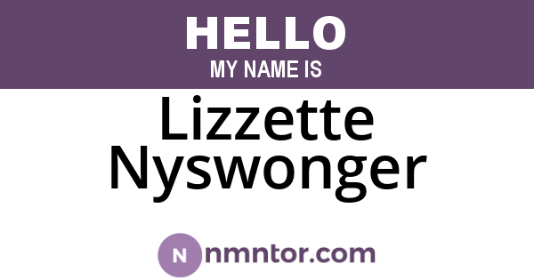 Lizzette Nyswonger