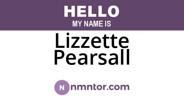 Lizzette Pearsall