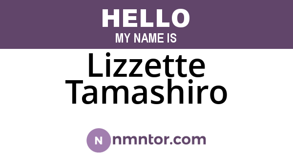 Lizzette Tamashiro