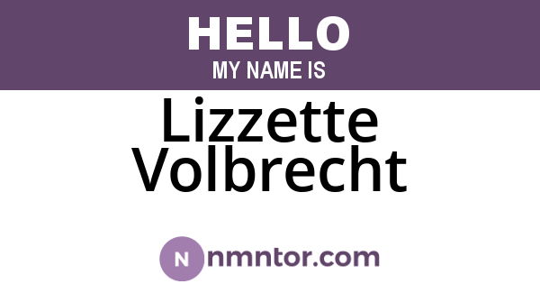 Lizzette Volbrecht