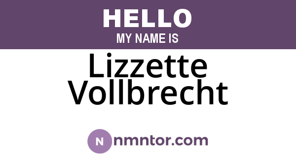 Lizzette Vollbrecht