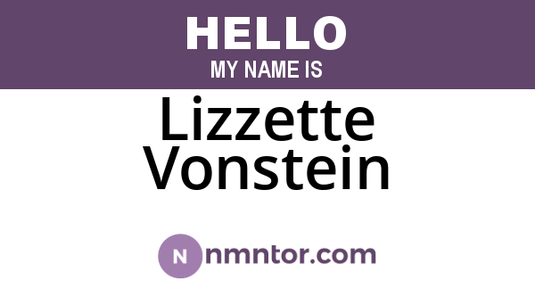 Lizzette Vonstein